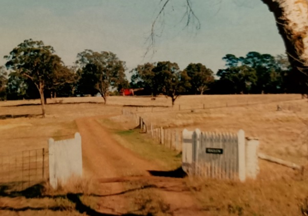 Front Entrance to George Wilson’s farm. The tollgate that hung here is now long gone.