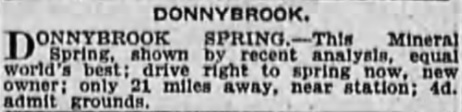 The Age - November 23rd, 1935, indicating that the Donnybrook Springs has a new owner