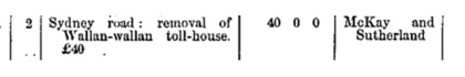 Removal of Wallan Wallan toll-house. Victoria Government Gazette no. 41 - March 15th 1861
